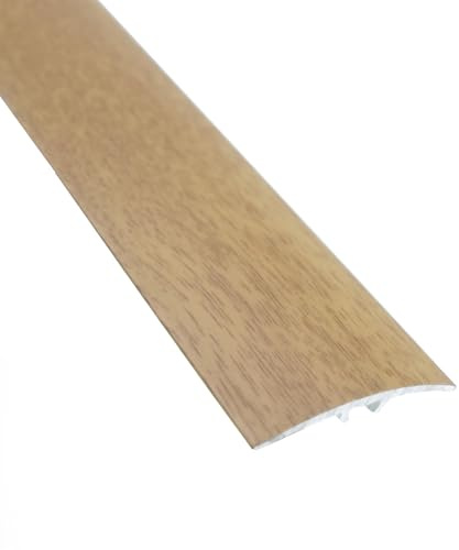 Screw Wood Effect Aluminium Door Floor BAR Edge Trim Threshold 900mm x 36mm A68, Light Oak