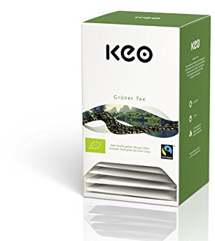 Keo Tee - GRÜNER TEE - Bio & Fairtrade 20 Pyramidenbeutel DE-ÖKO-006