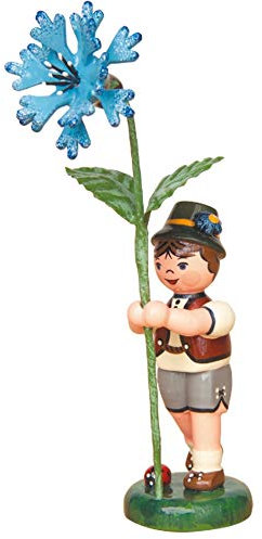 Hubrig-Volkskunst Blumenjunge mit Kornblume * Höhe 11cm