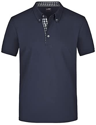 James & Nicholson Klassisches Herren Polohemd - Polohemd mit Button-Down-Kragen