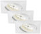 Briloner Leuchten, LED Einbauleuchte, Einbaustrahler, LED Strahler, Spots, Deckenstrahler, Deckenspot, Lampen Wohnzimmer, LED Einbaustrahler 230v, Deckeneinbauleuchten, Einbaustrahler Set, schwenkbar, eckig