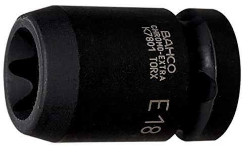 Bahco K7801TORX-E10 E10 Socket, Black, 1/2-Inch