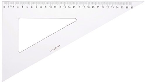 Graph'it GI41681 Zeichendreieck, 60°, 2 schmutzabweisende Kanten, 30 cm, transparent