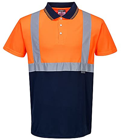 Portwest S479 Polo Bicolore Orange/Marine, XS