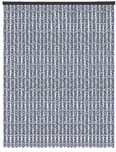 Arsvita Flauschvorhang Türvorhang (140x220 cm) in Anthrazit-Schwarz als Insektenschutz für Balkon, Terrasse oder Wohnmobil, Wohnwagen, Pavillon