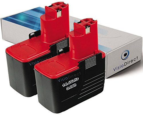 Lot de 2 Batteries pour Bosch PSR perceuse visseuse 14.4 VES-2 3000mAh 14.4V - Visiodirect -