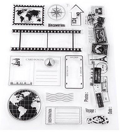 Klarer Silikon Stempel für Scrapbook Fotokarten Postkarten 14x18 cm Gummidichtung aus Silikon Material