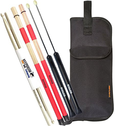 Roland SB-B10 Stickbag Black Series + keepdrum Switchbrush + Rods + Drumsticks