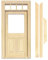 MyTinyWorld Dolls House Decorative Wood Door With Glaze Pane And 4 Open Panes