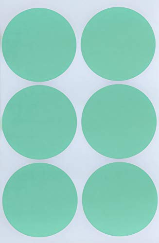 Sticker Pastell Grün 50 mm runde Aufkleber – 5 cm Klebepunkte 72 Stück von Royal Green