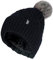 HEAT HOLDERS - Damen Warm Strickmütze Gefüttert Beanie mit Bommel und Fleecefutter (One Size, Black (Solna))