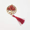 Formoso Ciondolo in Legno Albero della Vita Cerchio Ciondolo Nappa e Pietre Colore Rosso Wedding conf 12 pz Art 28697