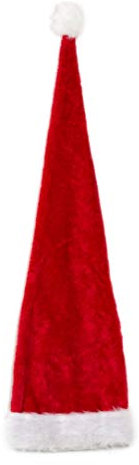 Ciffre Weihnachtsmütze Nikolausmütze Winter Mütze Mützen Nikolaus Santa Rot Lang Plüsch Dicker Fellrand