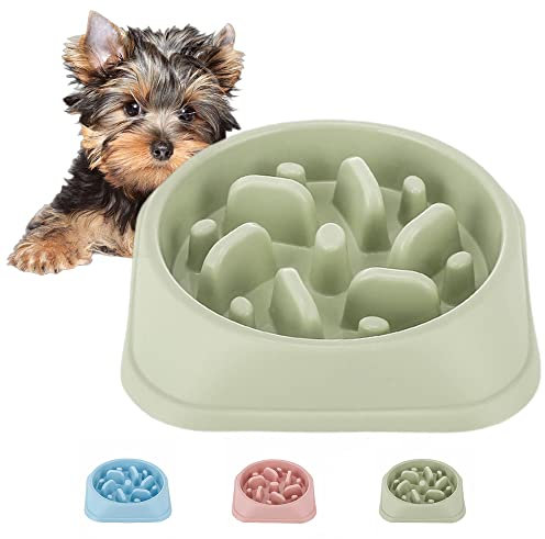 Dog Slow Feeder, rutschfestes Puzzle-Haustier Langsamere Futterfütterungsgerichte, langlebig, um Erstickungsgefahr zu vermeiden, Grün
