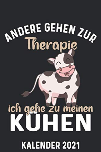 Kalender 2021 A5 Kuh Therapie: 1 Woche 2 Seiten – Terminplaner 2021