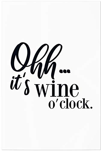 JUNIWORDS Poster, Ohh It's Wine o'clock, 20 x 30 cm