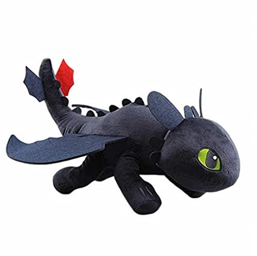 LAARNT 25cm Einzigartige Black Dragon Plüschpuppe,Süßes Black Dragon Plüschtier,Black Dragon Stofftier,als Geburtstagsgeschenk