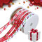 Weihnachten Geschenkband Breit, Rot Schleifenband Satinband Dekoband Weihnachtsbänder zum Basteln, Ripsband Weihnachtsband mit Draht 10mm Stoffband für Geschenke Kranz Weihnachtsbaum Weihnachtsdeko