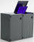 Mülltonnenbox 2x120L mit Kippdach aus Aluminium RAL-7016 Anthrazit, Mülltonnenhaus