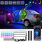 Luci interne dell'automobile, Strisce di luce a led per auto, Controllo app con modalità fai da te e sincronizzazione musicale, Striscia multicolore per auto RGB sotto cruscotto illuminazione auto