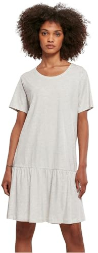 Urban Classics Damen Ladies Valance Tee Dress lightgrey, 5XL