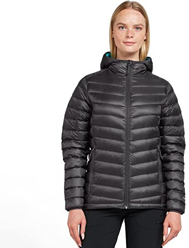 Peter Storm Women’s Loch Down Jacket with Hood, Ripstop Fabric & 90/10 650 Fill Power Down, Water Repellent (UK, Numeric, 16, Regular, Regular, Dark Grey)