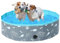 Demigreat Hundepool fur Große Kleine Hunde,80/120/ 160CM Faltbar Hunde Planschbecken, Tragbar & Eco-Friendly PVC Hunde Pool, Knochen