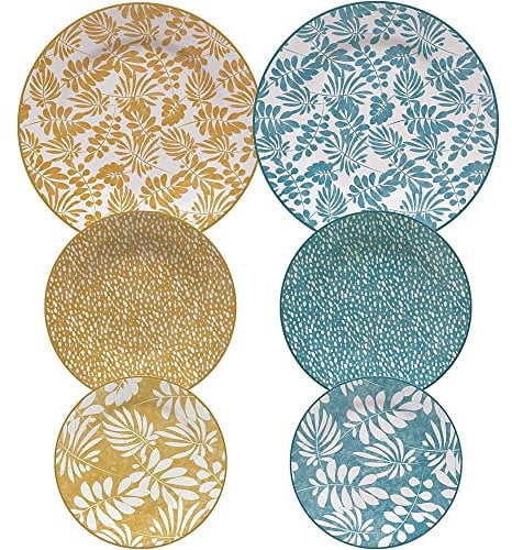 Tognana Merida, servicio de platos, 12 piezas, porcelana, multicolor