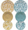Tognana Merida, servicio de platos, 12 piezas, porcelana, multicolor