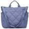 Puffer Tote Bag Frauen Gesteppte Crossbody Handtasche Gitter Gepolsterte Hobo Puffy Geldbörse Casual Satchel Bag, Seeblau, Medium