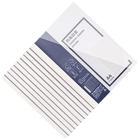 Coperture per rilegatura termica a caldo, spessore 4-8 mm, copertura trasparente, 10 pezzi