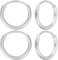 Beebeecraft 1 Box 8 Stück Ohrring-Clips Kreis-Ohrclips Aus Sterlingsilber Nicht Durchbohrte Ohrringe Für Die DIY-Ohrringherstellung von Schmuck