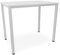 Stehtisch Büro-Besprechungstisch Metallgestell grau, Beine quadratisch, Steh-Arbeitstisch Gesamthöhe 112,5 cm, Pausentisch Empfangstisch hauseigene Fertigung, Workstation (Weiß, 120 x 80 cm)