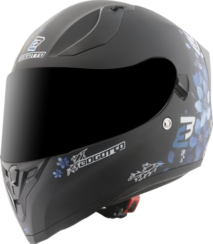 Bogotto H128 Fiori Helm, schwarz/blau, S (55/56)