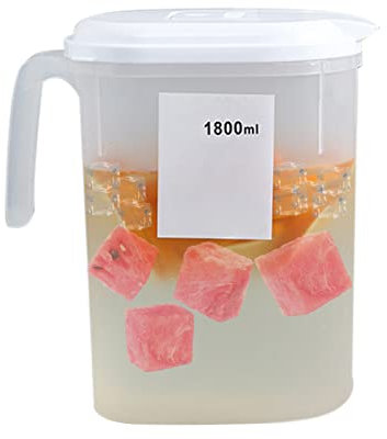 Lesunbak Dispensador de hervidor frío, Dispensador de Agua para Nevera, Jarra Transparente para té Helado, Recipiente para Bebidas para Barra de Fiesta en casa de Cocina, de Limonada Grande de
