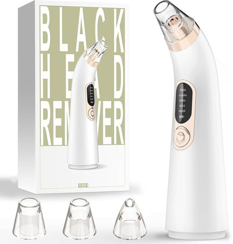 Generic Aspirateur Point Noirs, Extracteur de Comédons Avec 3 Têtes Daspiration, Rechargeable Nettoyant de Pores Soin Visage Blackhead Removal, pour Hommes et Femmes