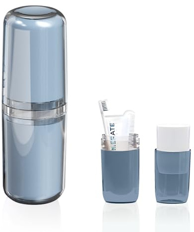 Zahnpasta Zahnputzbecher Box Tragbar Zahnbürsten Etui Reiseetui Set wasserdichte Mundspülbecher Kunststoff Zahnbürstenhalter Case 1 Stück Zahnbürstenhülle 4 in 1 Aufbewahrungs Anicy Geschäftsreise…