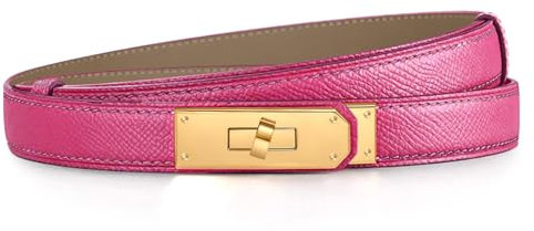 YUGDRUZY Gürtel Damen Leder Taillengürtel Ledergürtel Damen Dupes Damengürtel Leder Damengürtel Schmal Gürtel Damengürtel Taillengürtel Belt Women Ledergürtel, Rosa