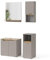 Vicco Badmöbel-Kombination Marelle, Badezimmerschrank-Set, Greige/Artisan-Eiche, 4 Teile