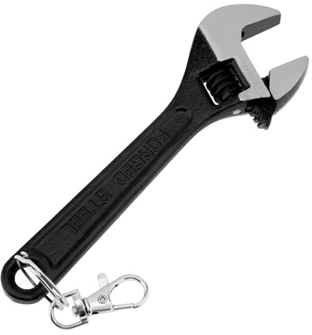 OriGlam Mini-Schraubenschlüssel, 15,2 cm, Edelstahl, verstellbarer Schlüsselanhänger, Schraubenschlüssel, Schlüsselanhänger, Neuheit Schlüsselanhänger Werkzeuge für Männer und Frauen
