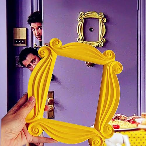 Monica-Türrahmen aus der TV-Serie Friends, handgefertigt, Holz, Gelb, Sammlerstück, Heimdekoration, Kollektion, Cosplay, Geschenk, Bilderrahmen