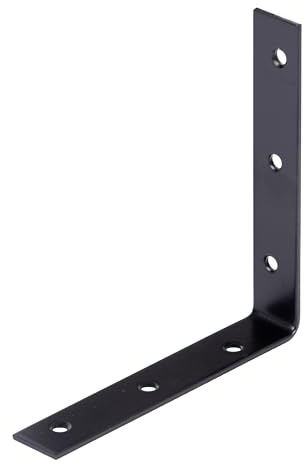 Alberts 824938 Stuhlwinkel - verzinkt - schwarz eloxiert - kunststoffbeschichtet - 125 x 125 x 22 mm | 40er Set