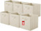 powerking Aufbewahrungsbox Organizer aus Stoff, 6 Stück faltbar Aufbewahrungswürfel Aufbewahrung Box in Würfelform, 33 x 33 x 33 cm, Beige