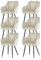 TUKAILAI Esszimmerstühle 6er Set aus Leinenstoff,Küchenstuhl Polsterstuhl Armlehnstuhl mit Armlehnen,Rückenlehnen,weiche Sitzpolster,Metallbeinen,Modern Sessel für Küche Esszimmer Wohnzimmer,Beige