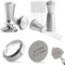 Juego de prensador de café de 51 mm, incluye herramienta WDT, anillo dosificador de 51 mm, pantalla de 51 mm, base de compresión regulable de acero inoxidable con presión de contacto de 30 libras para