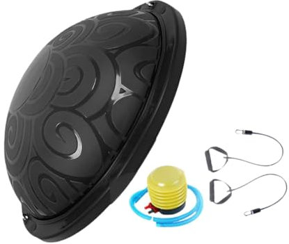 QSTDGVPW Core Stability Ball with Pump for Home And Gym Workouts, Black