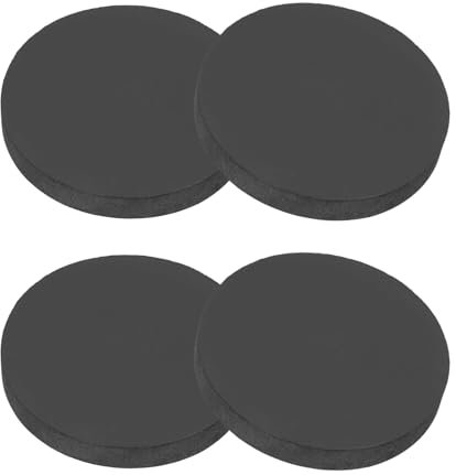 PATIKIL 60mm Almohadillas de Antivibración, 4pcs Amortiguadores de Goma Junta Redonda Antideslizante Antiarañazos Soporte Plano Sólido de Pie para Lavadora Aire Acondicionado, 8mm Grosor
