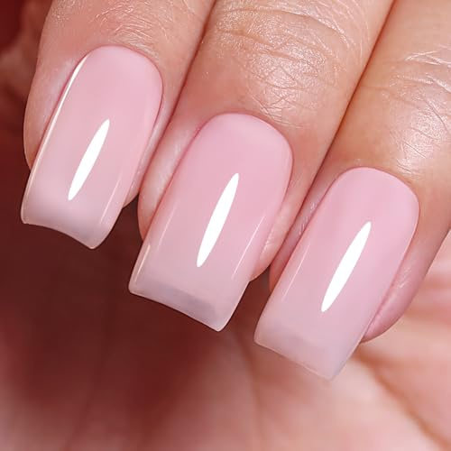 Jelly Gel Polish, Neutral Nude Jelly Nail Gel Polish Translucent Spring Summer Sheer Soak off UV LED for Nail Art DIY Manicure 15ml