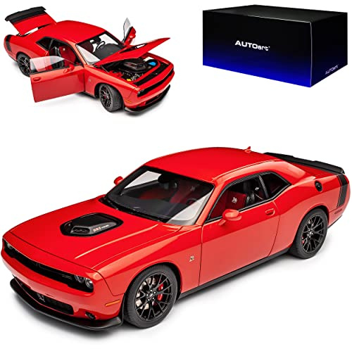 alles-meine.de GmbH Dodge Challenger 392 HEMI SCAT Pack Shaker SRT Hellcat Widebody LC Coupe Rot mit Schwarz Modell Ab 2008 Version ab 2018 71741 1/18 Auto*Art Modell Auto mit in..