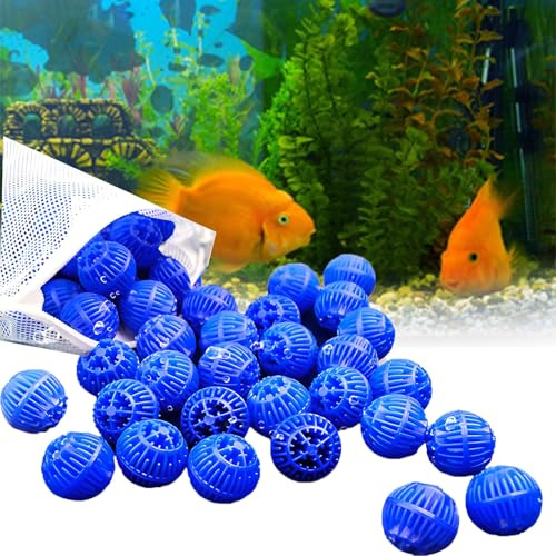 500ml Bio Balls Teichfilter, blauer Aquarium Bio Ball, Aquarium Filtermaterial, für Fischtank Teichfilter